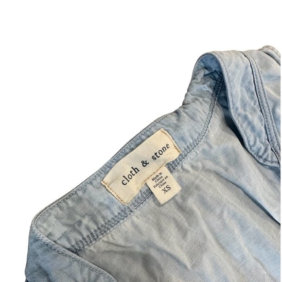 Anthropologie Cloth & Stone Chambray Tank Top - Picture 3 of 6